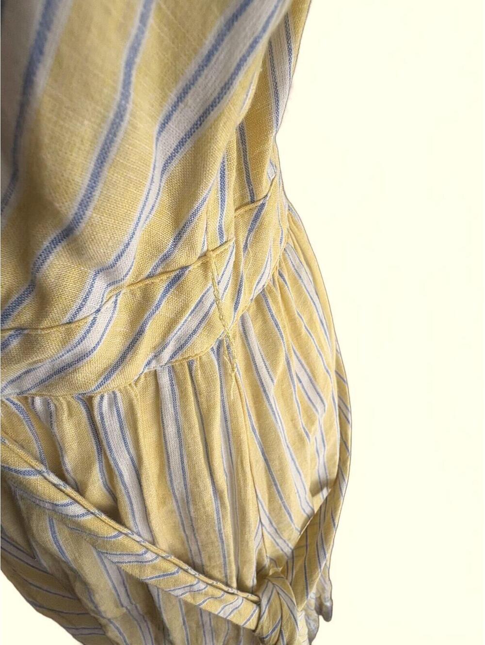 Draper James cottagecore linen blend puff sleeve wrap maxi - Picture 5 of 7